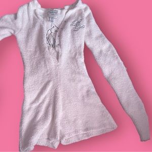 Baby Phat X Forever 21 white fuzzy pajama romper size Medium